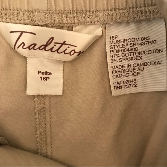 Tradition (Sears) beige capri pants - Picture 2 of 3